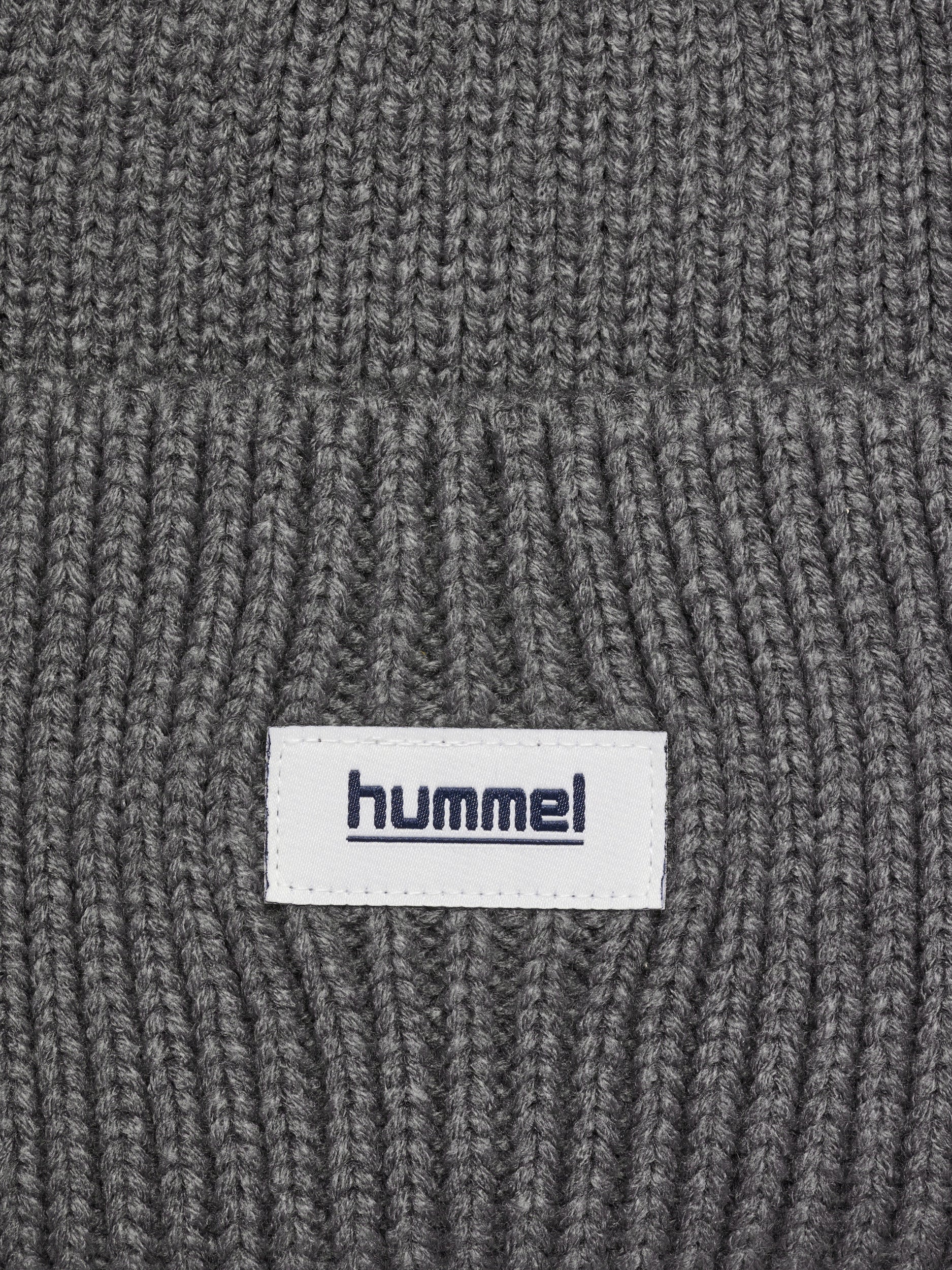 hmlJR HEAVY RIB KNIT BEANIE – DARK GULL GRAY