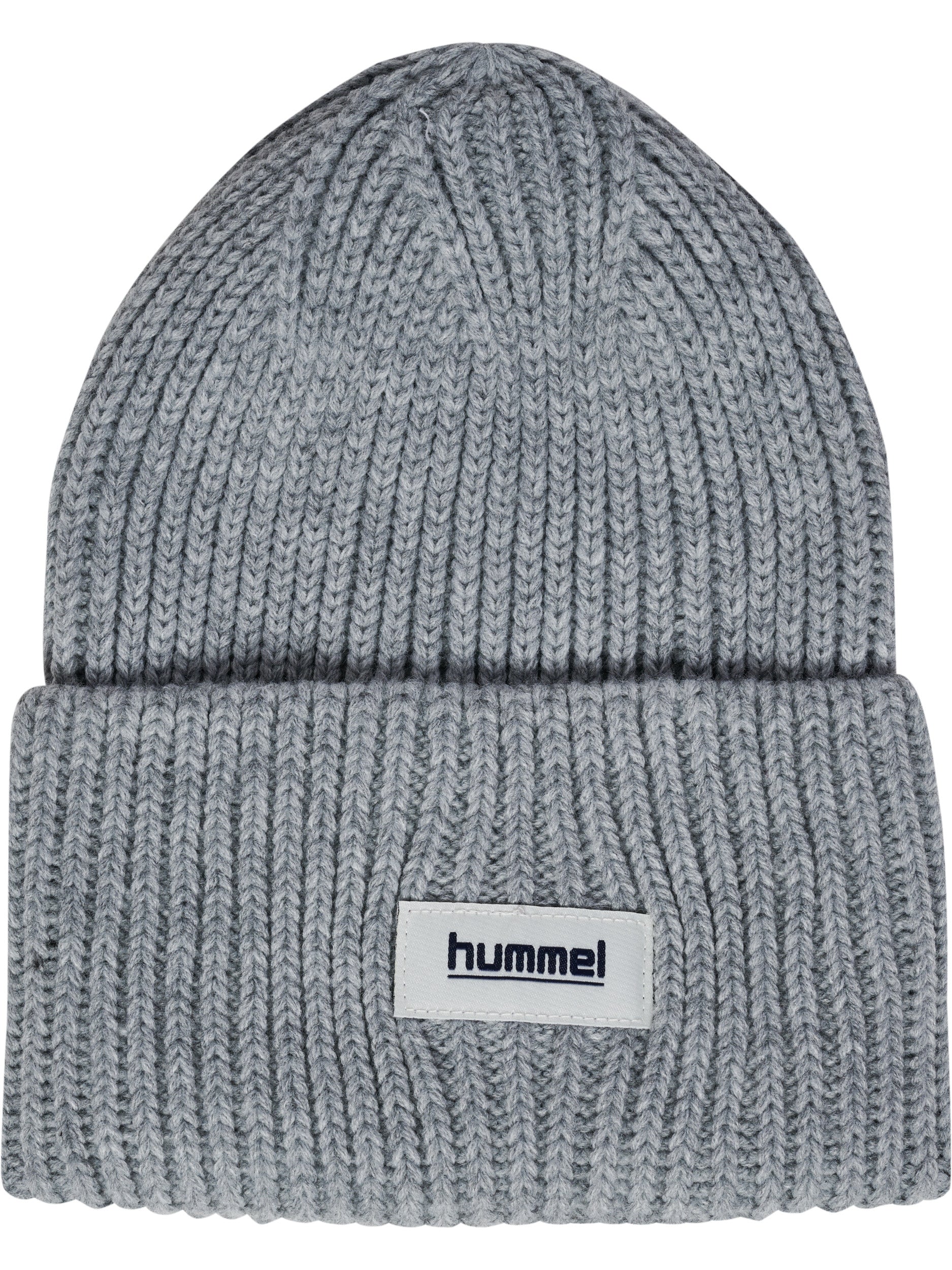 hmlJR HEAVY RIB KNIT BEANIE – GREY MELANGE
