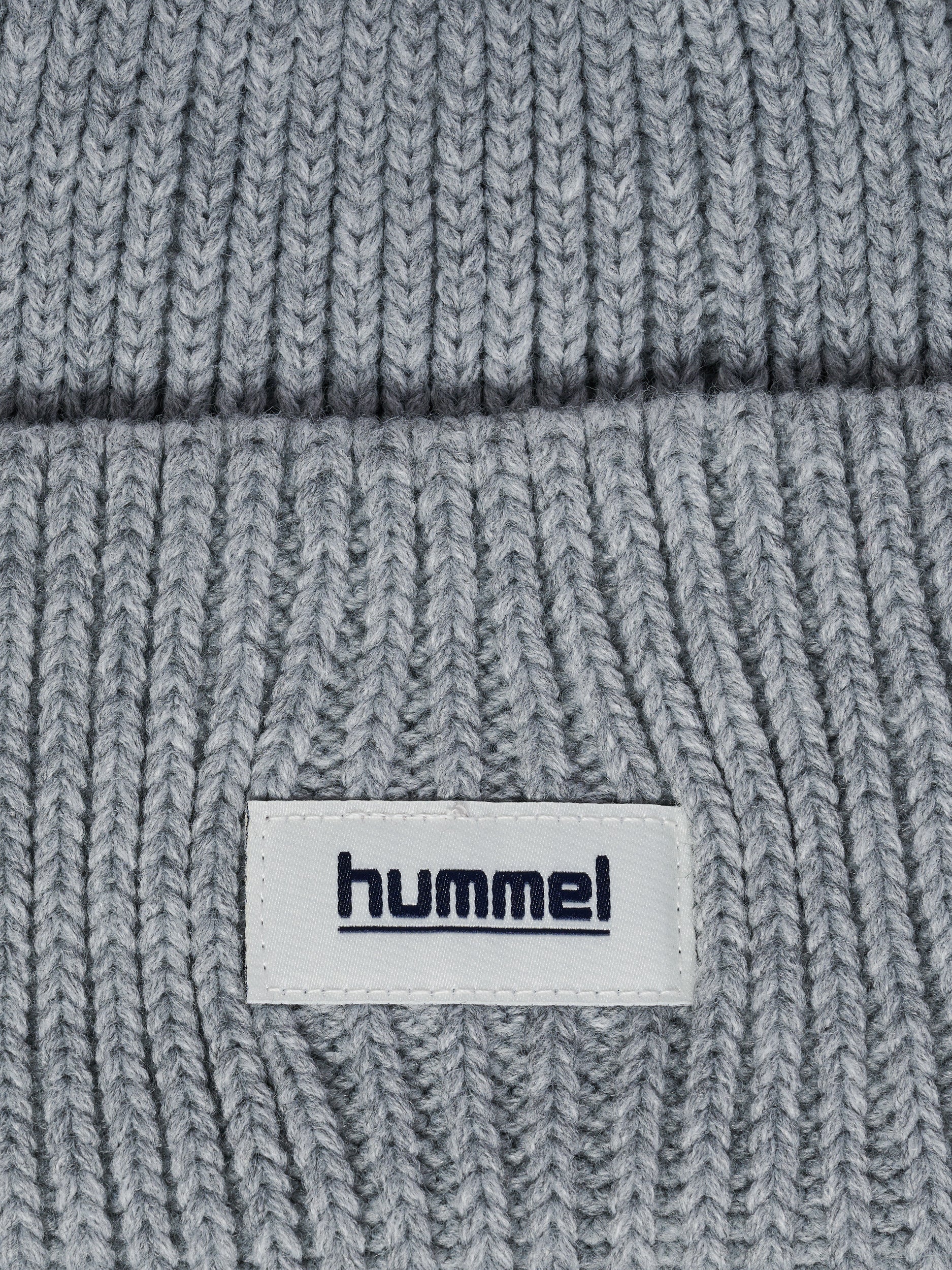hmlJR HEAVY RIB KNIT BEANIE – GREY MELANGE