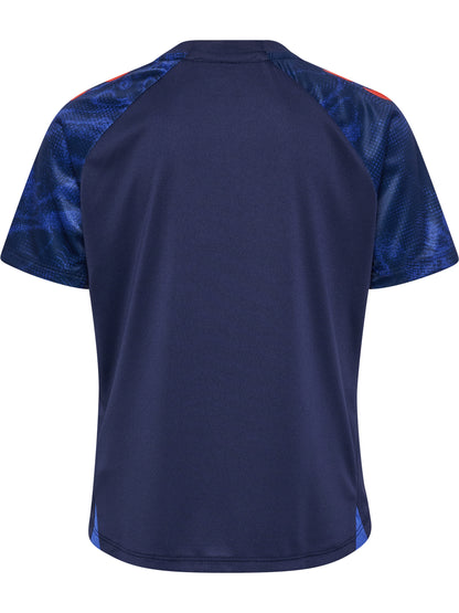 hmlBLAZE26 PRO TRAINING JERSEY KIDS – MARINE/CHERRY TOMATO