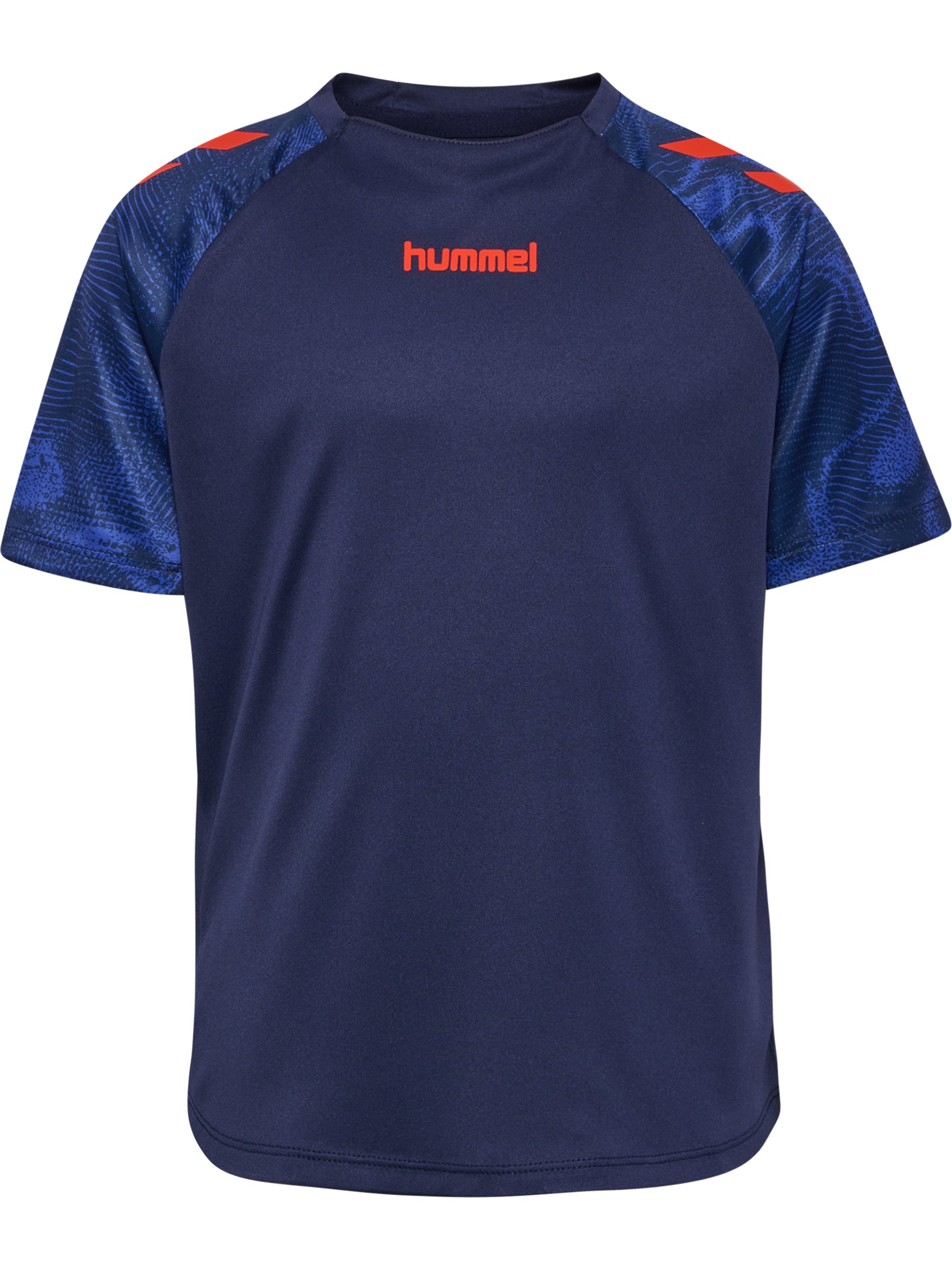 hmlBLAZE26 PRO TRAINING JERSEY KIDS – MARINE/CHERRY TOMATO