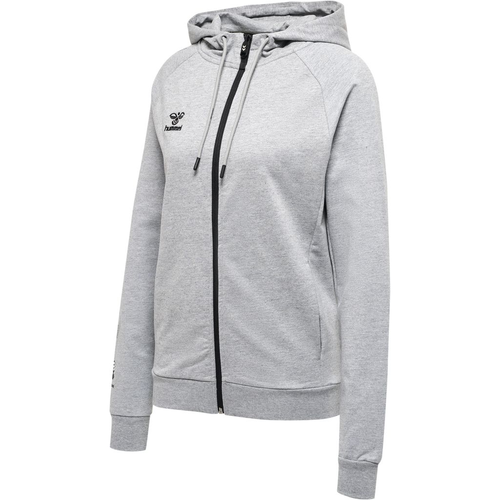 hmlMOVE GRID COT. ZIP HOODIE WOMAN